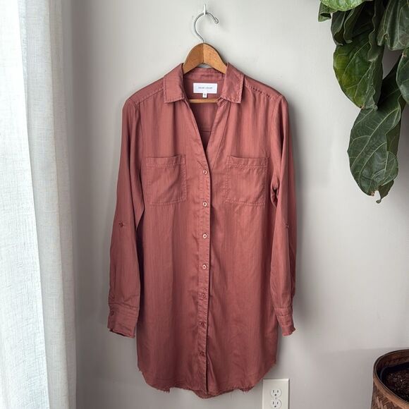 Dear John Denim Wistful Mauve Long Sleeve Button Avery Dress - Picture 4 of 10